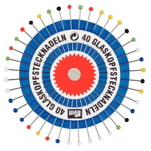 Load image into Gallery viewer, Glass-headed pins, 0.60 mm x 30 mm, assorted colors