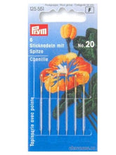 Load image into Gallery viewer, Embroidery needles Chenille, sharp-point No. 20, 1.00mm x 43 mm