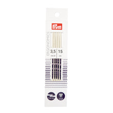 Load image into Gallery viewer, Double-pointed knitting pins, ergonomics 15 cm x 3.50 mm