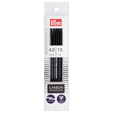 將圖片載入圖庫檢視器 Double-pointed knitting needle, carbon technology, ergonomics 15 cm x 4.0 mm