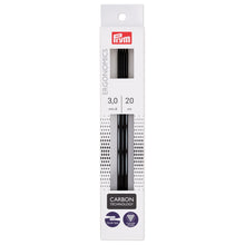 將圖片載入圖庫檢視器 Double-pointed knitting needle, carbon technology, ergonomics 20 cm x 3.0 mm