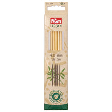 Load image into Gallery viewer, Prym 1530 double-pointed and glove knitting pins, 15 cm, bamboo
