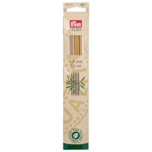 Load image into Gallery viewer, Prym 1530 double-pointed and glove knitting pins, 20 cm, bamboo
