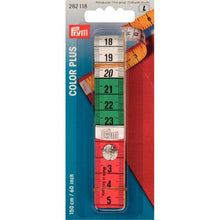 Load image into Gallery viewer, Tape Measure Color Plus with press fastener, cm- and/or inch scale cm/inch, with retail packaging
