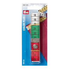 Load image into Gallery viewer, Tape Measure Color Plus with press fastener, cm- and/or inch scale cm/cm, with retail packaging
