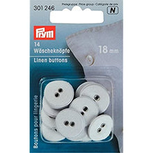 將圖片載入圖庫檢視器 Linen buttons, cotton 18 mm
