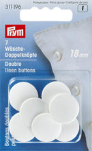 將圖片載入圖庫檢視器 Double linen buttons 18 mm