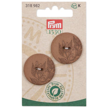 將圖片載入圖庫檢視器 Prym 1530 雙孔鈕扣,再生麻林材質