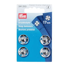 Load image into Gallery viewer, Sew-On Snap fasteners 17 mm, silver
