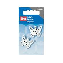 Load image into Gallery viewer, Sew-On Snap fasteners, butterfly White
