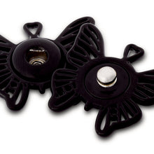 Load image into Gallery viewer, Sew-On Snap fasteners, butterfly Black
