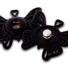 將圖片載入圖庫檢視器 Sew-On Snap fasteners, butterfly Black