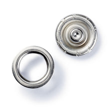 將圖片載入圖庫檢視器 Non-sew press fasteners JERSEY, pronged ring Silver, 10 pieces