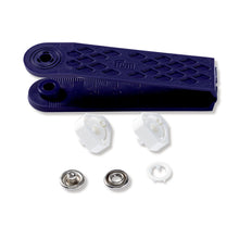 將圖片載入圖庫檢視器 Non-sew press fasteners JERSEY, pronged ring White, 10 pieces