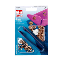 將圖片載入圖庫檢視器 Non-sew press fasteners JERSEY 10 mm, copper-plated