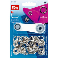 Load image into Gallery viewer, Non-sew press fasteners JERSEY, ring Silver
