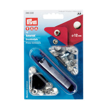 將圖片載入圖庫檢視器 Non-sew fasteners ANORAK, 12 mm Silver