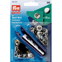 將圖片載入圖庫檢視器 Non-sew fasteners SPORT MINI, 13 mm Silver