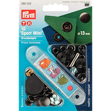 Load image into Gallery viewer, Non-sew fasteners SPORT MINI, 13 mm Black oxidized
