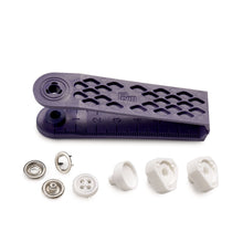 Load image into Gallery viewer, Non-sew press fastener "Jersey", sew-on look White