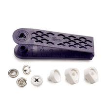 Load image into Gallery viewer, Non-sew press fastener "Jersey", sew-on look Black