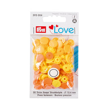 Load image into Gallery viewer, Prym Love color press fasteners, 12.4 mm Yelow
