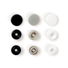 Load image into Gallery viewer, Prym Love color press fasteners, 12.4 mm, assorted colors Navy blue, grey, white