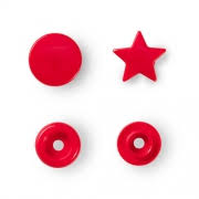 將圖片載入圖庫檢視器 Non-sew Color Snaps, star Red