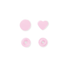 將圖片載入圖庫檢視器 Non-sew Color Snaps, heart Pale pink