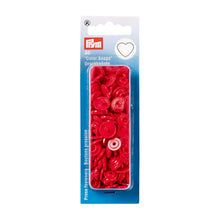 將圖片載入圖庫檢視器 Non-sew Color Snaps, heart Red