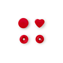將圖片載入圖庫檢視器 Non-sew Color Snaps, heart Red