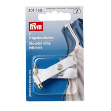 Load image into Gallery viewer, Shoulder strap retainers with safety pin White
