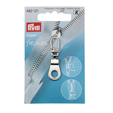 將圖片載入圖庫檢視器 Fashion zipper puller, eyelet Silver