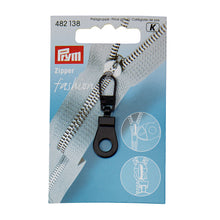 將圖片載入圖庫檢視器 Fashion zipper puller, eyelet Black