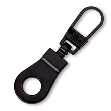 將圖片載入圖庫檢視器 Fashion zipper puller, eyelet Black
