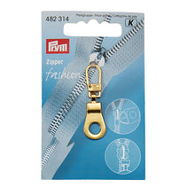 將圖片載入圖庫檢視器 Fashion zipper puller, eyelet Gold