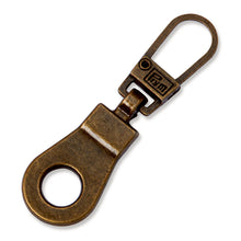 將圖片載入圖庫檢視器 Fashion zipper puller, eyelet Antique brass