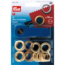 Load image into Gallery viewer, Eyelets and washers, 14.0 mm Gold
