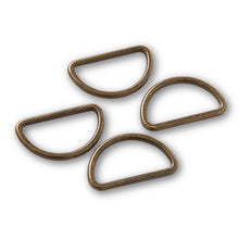 將圖片載入圖庫檢視器 D-rings, 30 mm Antique brass