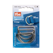 將圖片載入圖庫檢視器 D-rings, 30 mm Gunmental