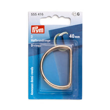 將圖片載入圖庫檢視器 D-rings, 40 mm New gold