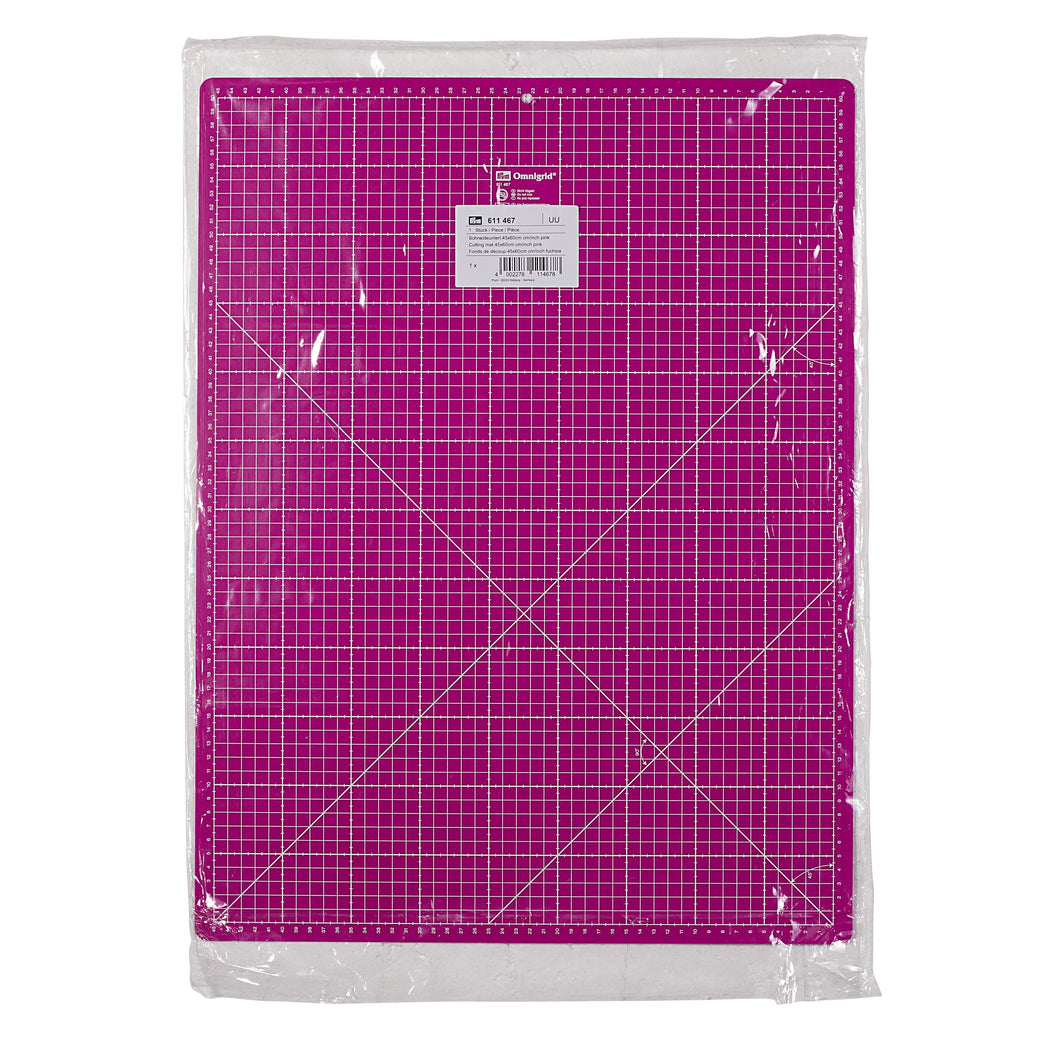 Cutting mat, cm/inch scale 45 cm x 60 cm, pink