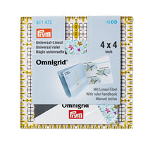 將圖片載入圖庫檢視器 Universal ruler, inch scale, Omnigrid 4 inch x 4 inch