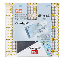 將圖片載入圖庫檢視器 Universal ruler, inch scale, Omnigrid 4.5 inch x 4.5 inch