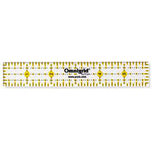 Load image into Gallery viewer, Universal ruler, inch scale, Omnigrid 1 inch x 6 inch
