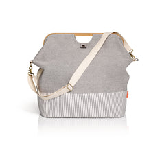 將圖片載入圖庫檢視器 Store & Travel bag, canvas & bamboo M, grey