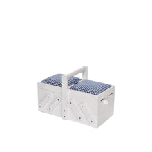 將圖片載入圖庫檢視器 Sewing box wood with fabric S, white