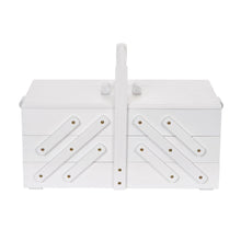 將圖片載入圖庫檢視器 Sewing box wood, L White