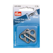 Load image into Gallery viewer, Triangle rings, 25 mm Gunmental