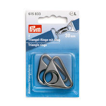 Load image into Gallery viewer, Triangle rings, 30 mm Gunmental

